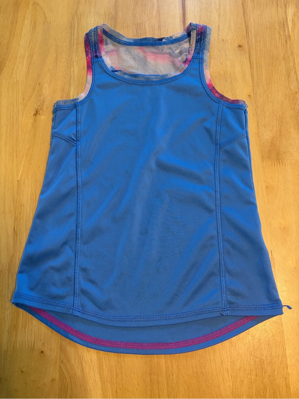 Athletic Works Blue Tank Top with Pink Trim